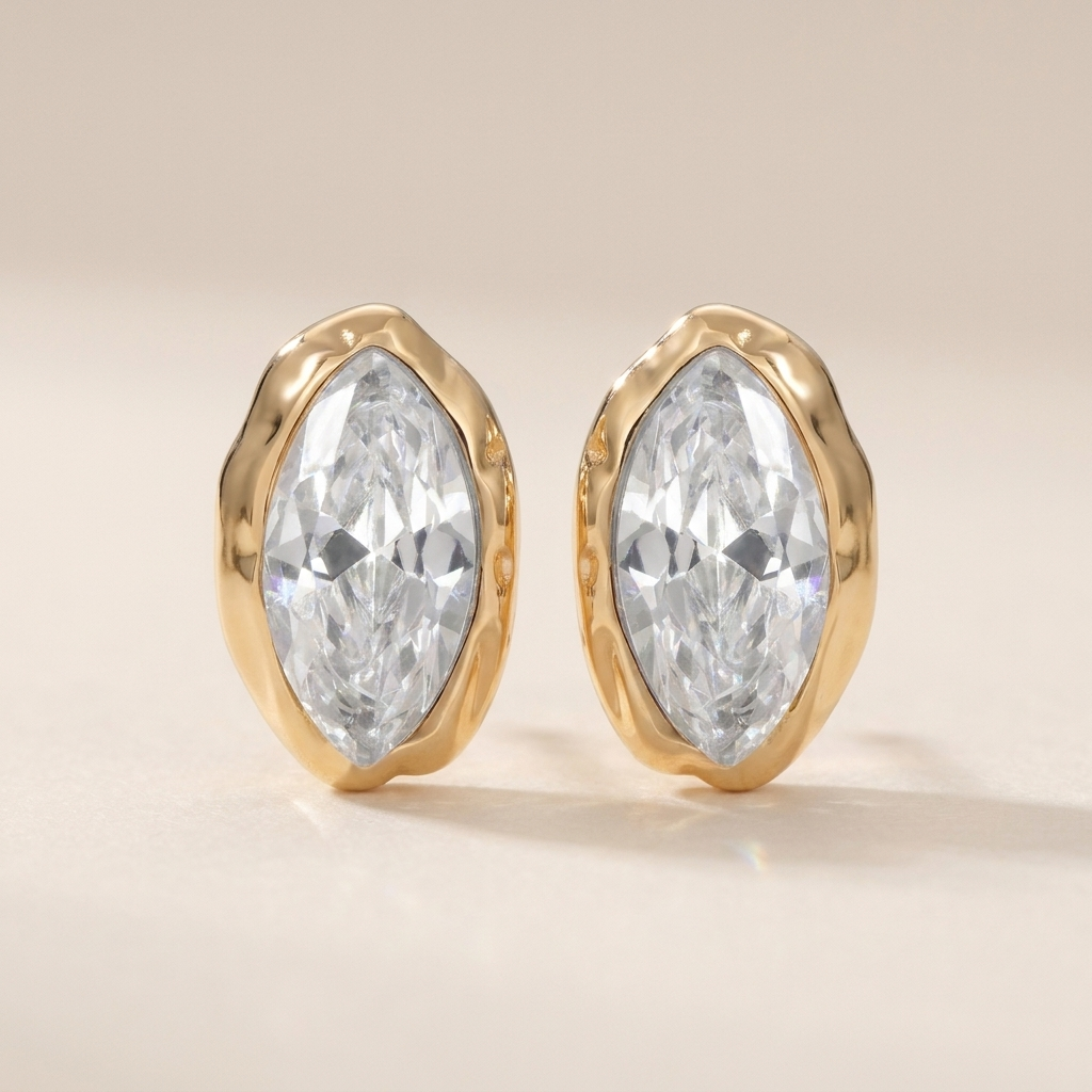Marquise Crystal Studs